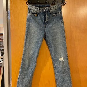 rag & bone NINA high rise ankle cigarette jeans, size 27
